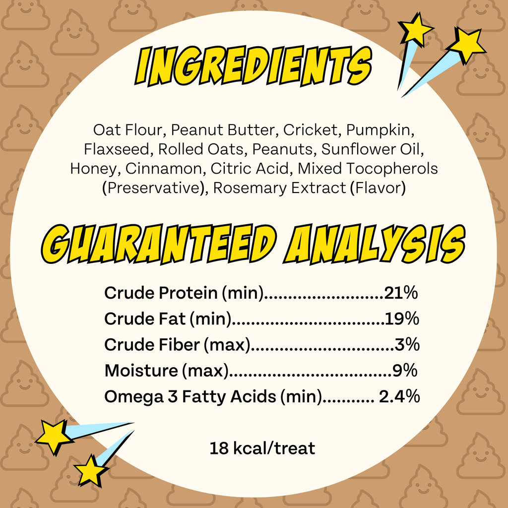 Oven-Baked Cricket Protein Dog Treats with Pumpkin & Oats