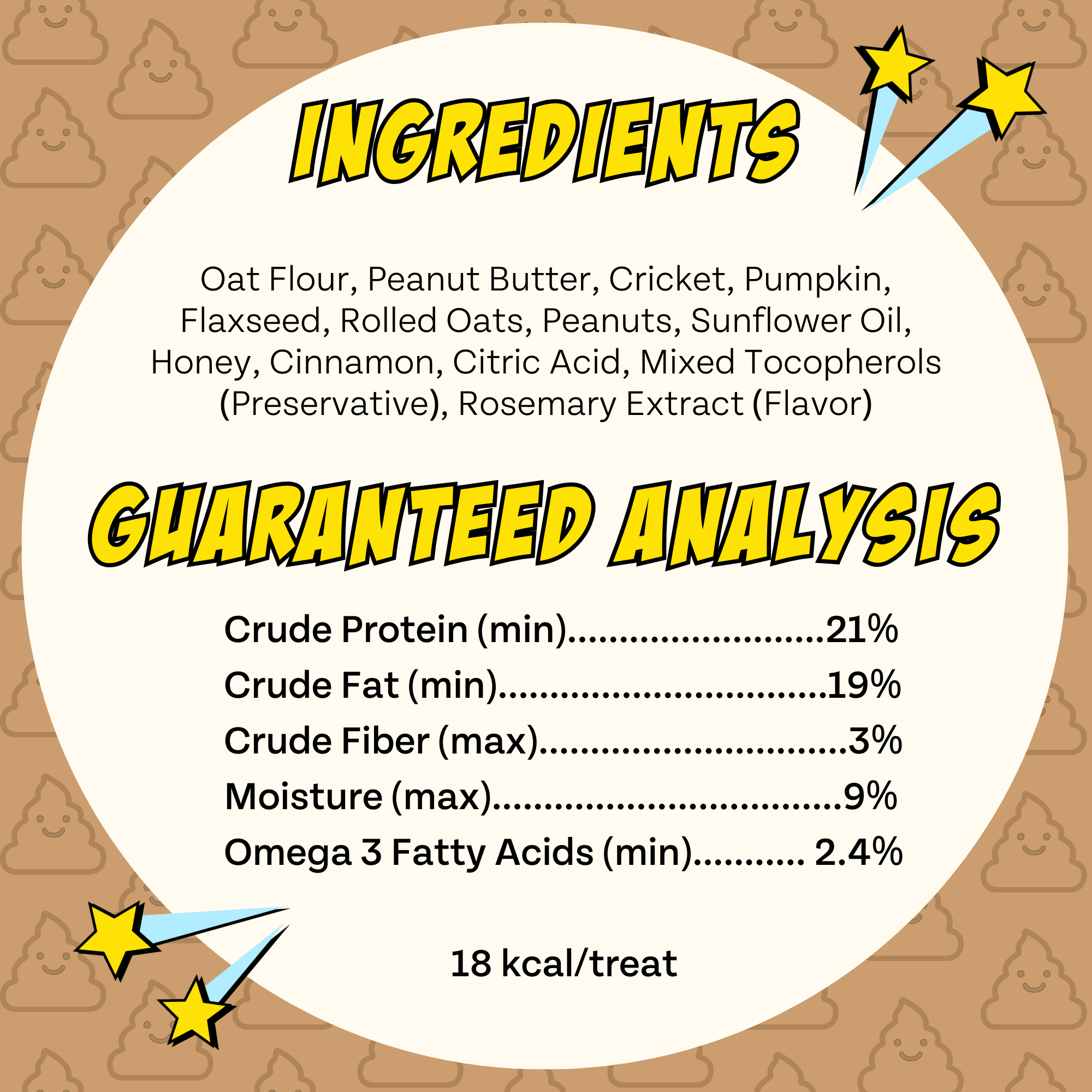 Oven-Baked Cricket Protein Dog Treats with Pumpkin & Oats