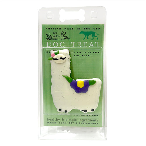 Llama-Shaped Peanut Butter Dog Treats, 12-Pack