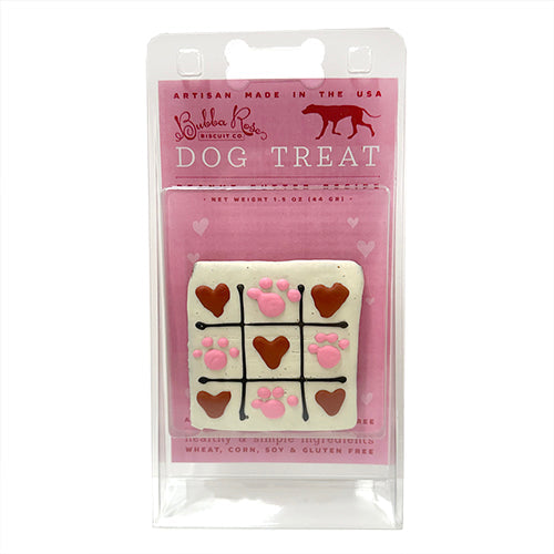 Tic Tac Toe Love Cookies for Dogs, Peanut Butter, 12-Pack