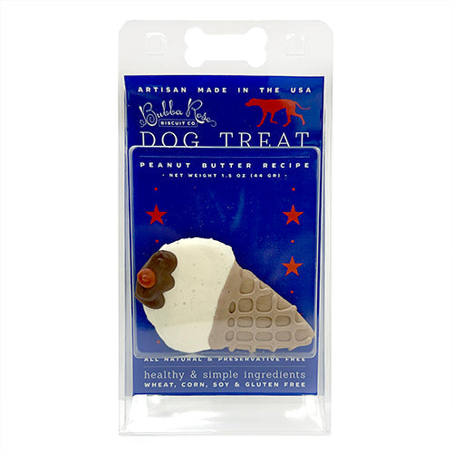 Peanut Butter Ice Cream Cone Dog Treats, Case of 12