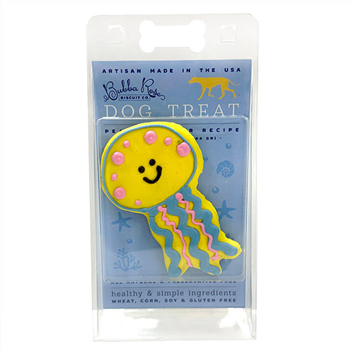 Jellyfish Peanut Butter Dog Biscuits, Large 4.25" (12-Pack)