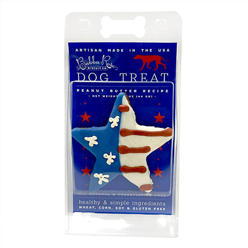 Large Americana Star Peanut Butter Dog Treat (Case of 12)