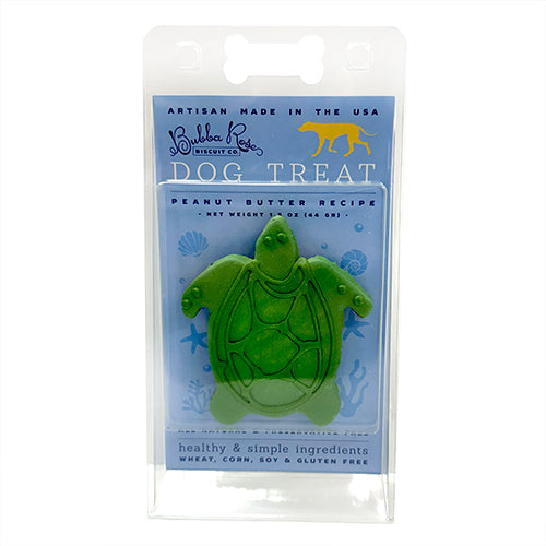 Turtle Cookie Peanut Butter Dog Treat, Wheat-Free, 3.75" Size