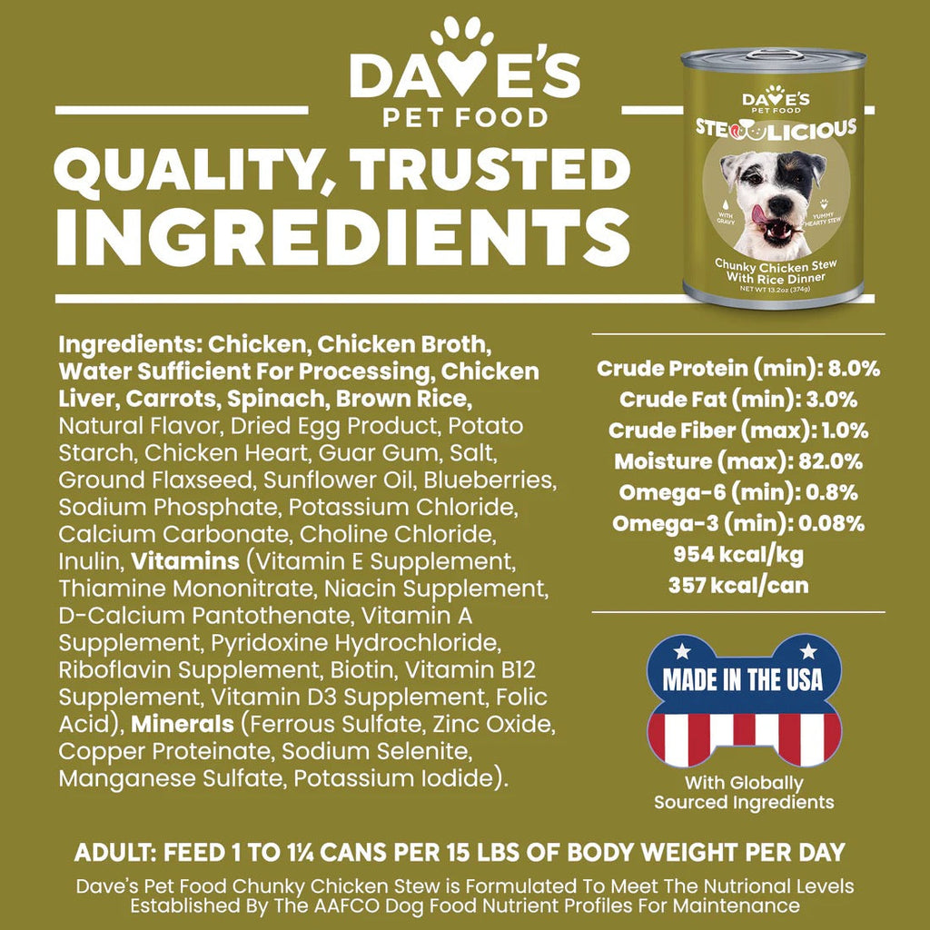 Chicken, Rice & Vegetable Wet Dog Food with Gravy