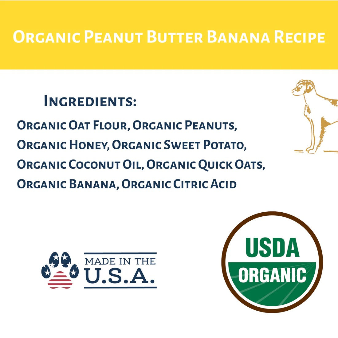 Organic Peanut Butter Banana Dog Treats