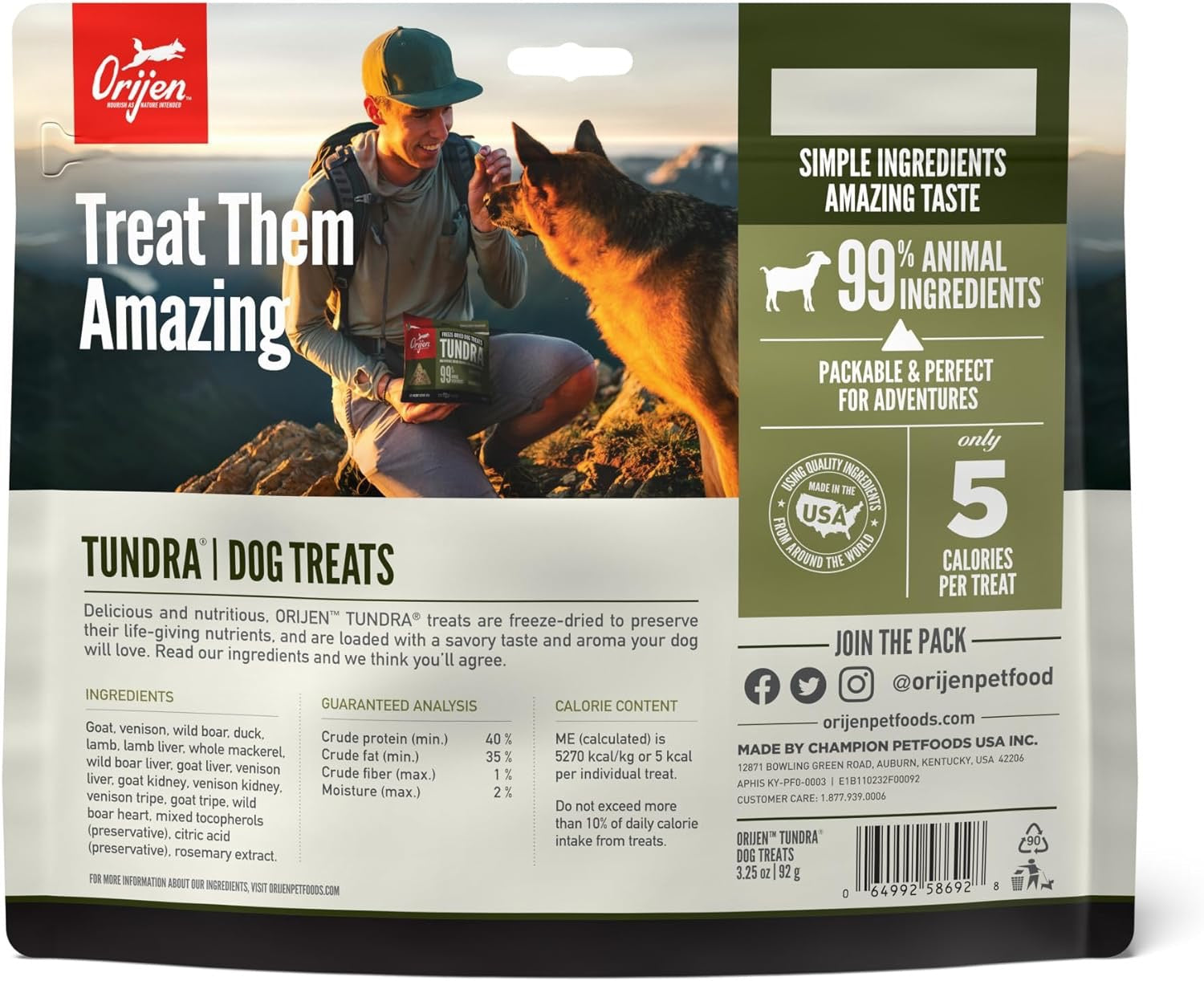Freeze-Dried Dog Treats with Goat, Venison, Wild Boar, Duck, Lamb & Mackerel