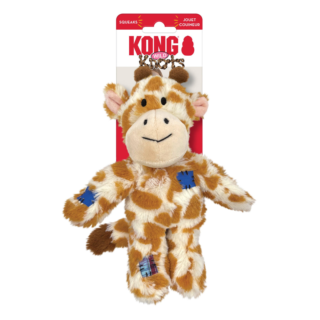 KONG Wild Knots Giraffe Plush Dog Toy with Rope Skeleton