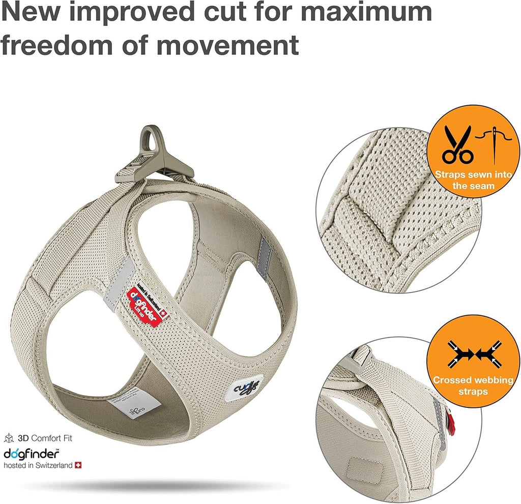 curli Clasp Dog Harness with Lightweight Air Mesh and Reflective Trim