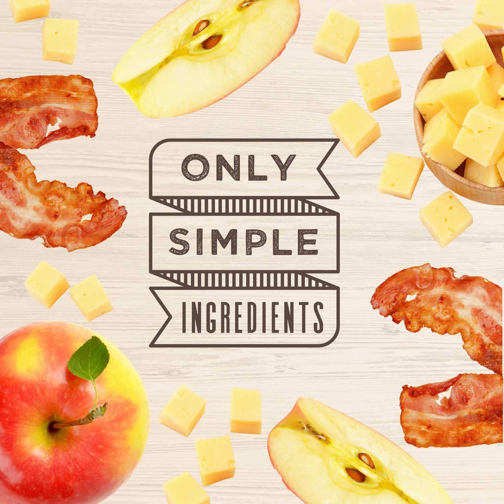 Oven-Baked Dog Treats with Bacon, Cheese & Apples