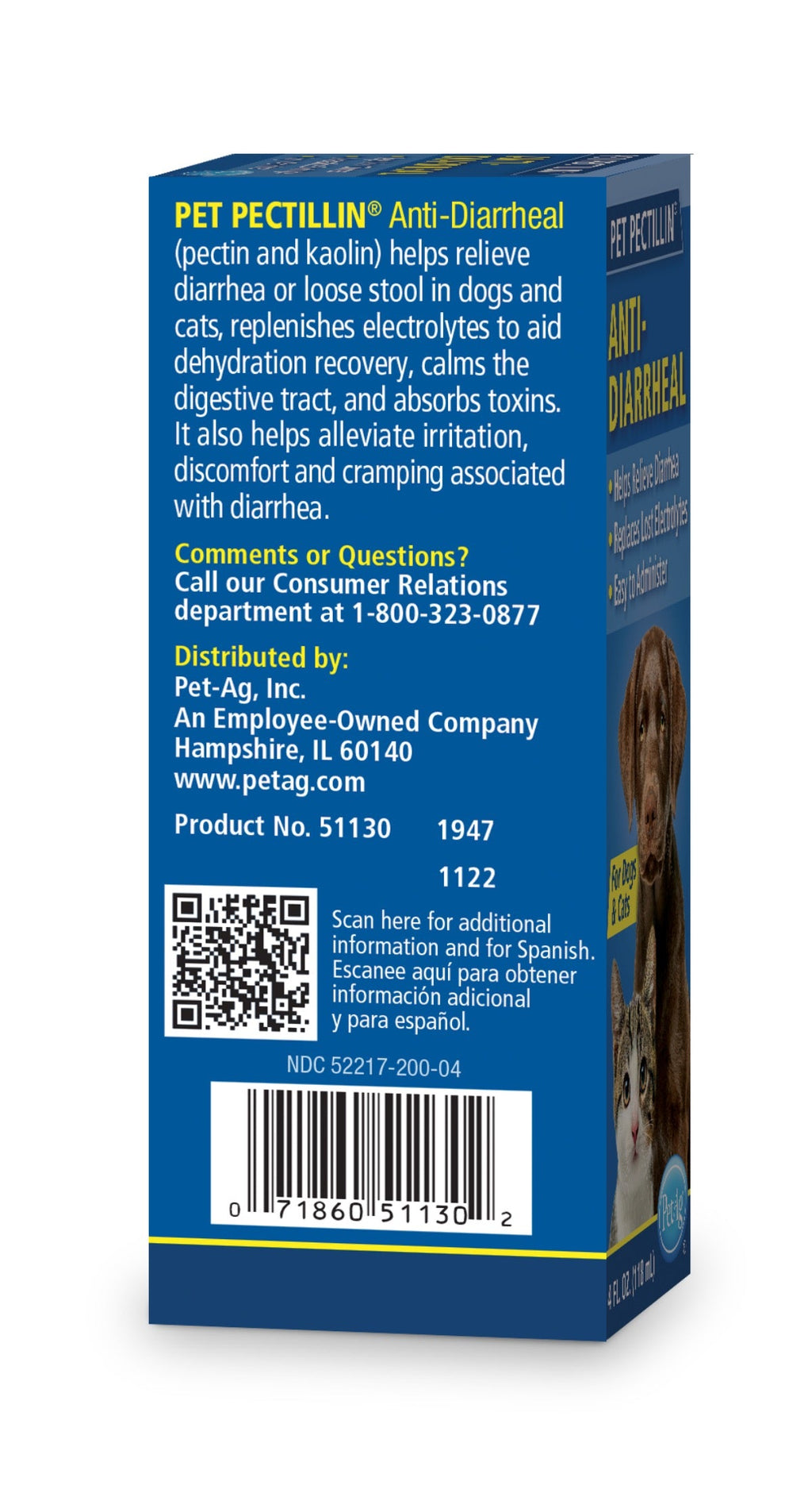 Anti-Diarrheal for Dogs and Cats with Electrolytes, Vanilla Flavor