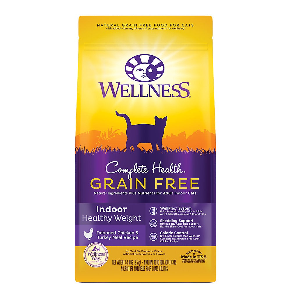 Wellness Complete Health Grain Free Indoor Healthy Weight Cat Food, Chicken