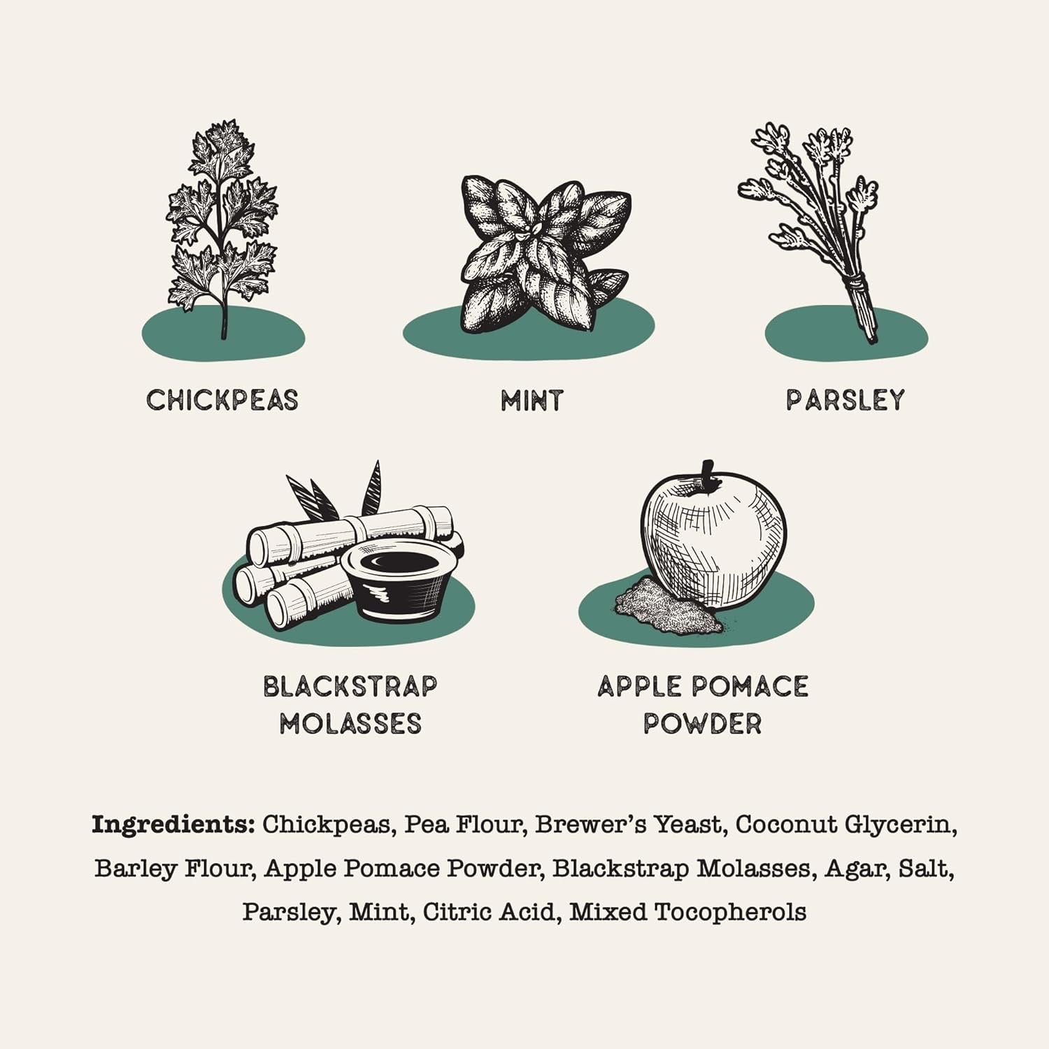 Dog Dental Sticks with Mint & Parsley, Plant-Based Ingredients