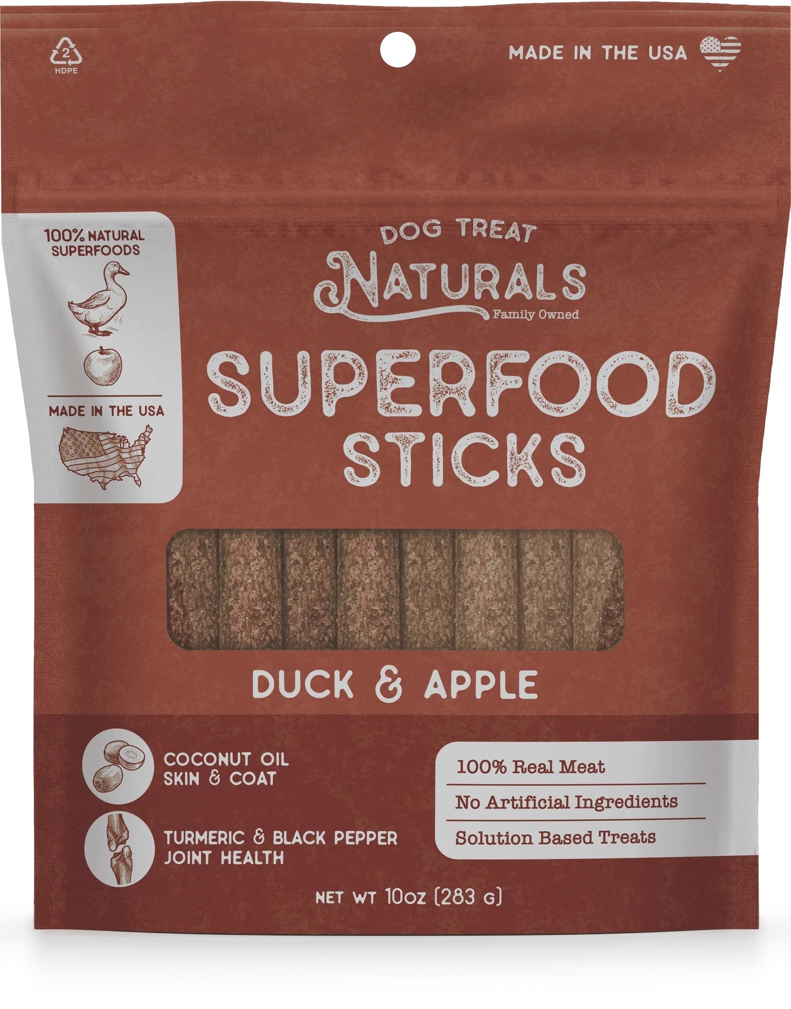 Duck & Superfood Dog Treat Sticks with Fruits and Vegetables