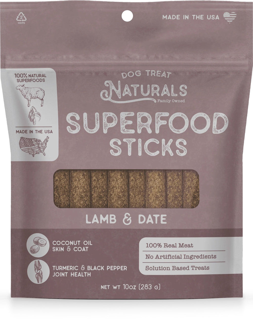 Lamb & Superfood Dog Treat Sticks with Turmeric and Molasses