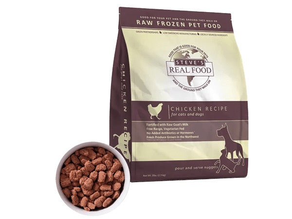 Frozen Raw Dog Food with Free-Range Chicken and Produce
