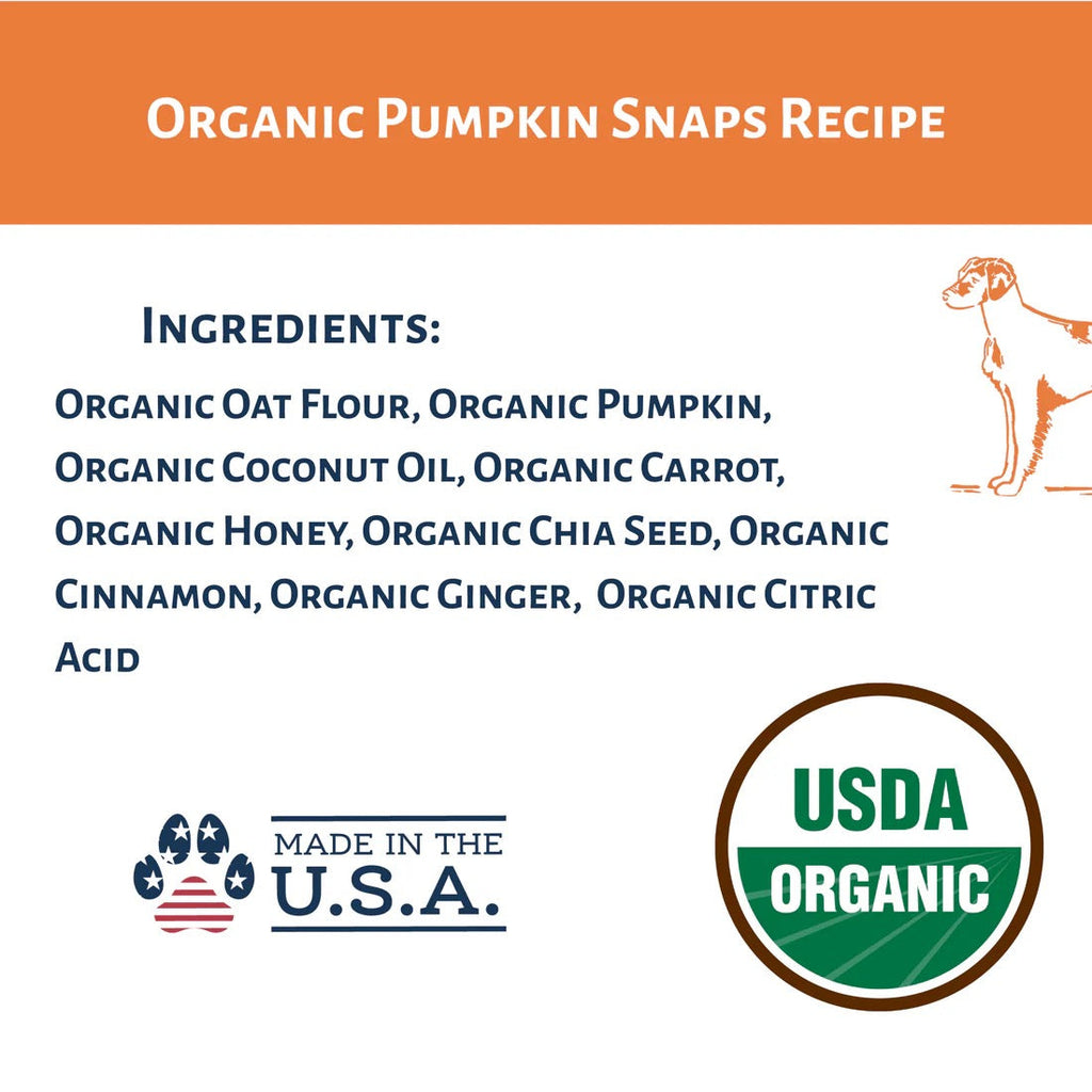 Organic Pumpkin & Carrot Dog Treats with Ginger and Cinnamon