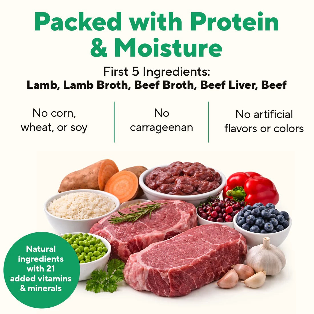Grain-Free Lamb & Beef Dog Food with Vegetables in Gravy
