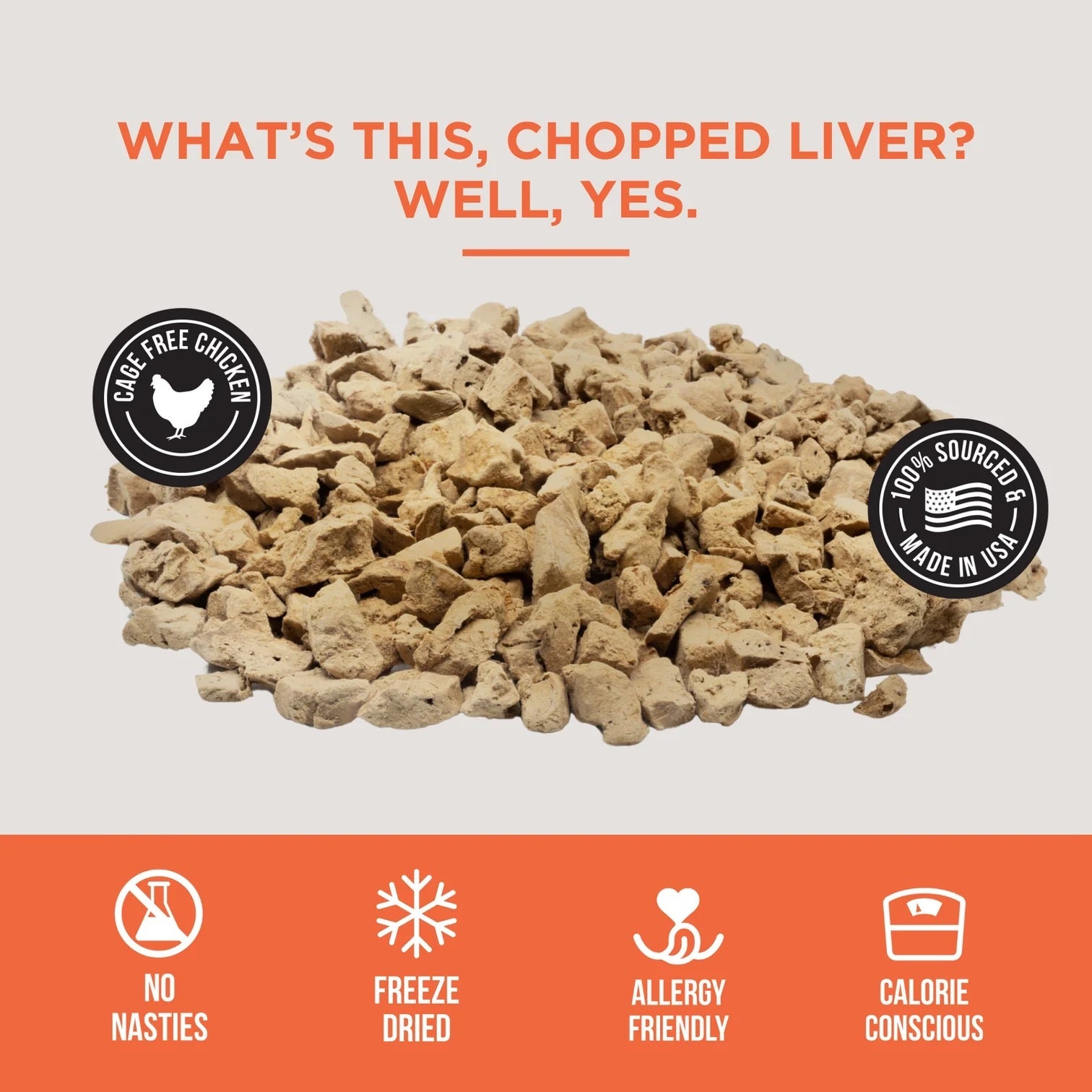 Freeze-Dried Chicken Liver Dog Treats – Single Ingredient