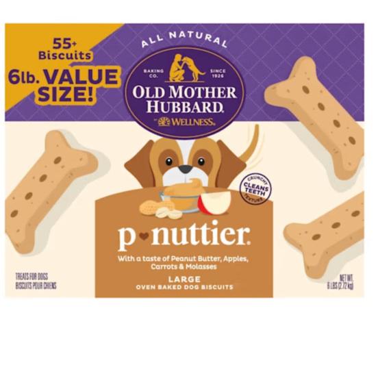 Mini P-Nuttier Crunchy Dog Biscuits with Peanut Butter, Apples & Carrots