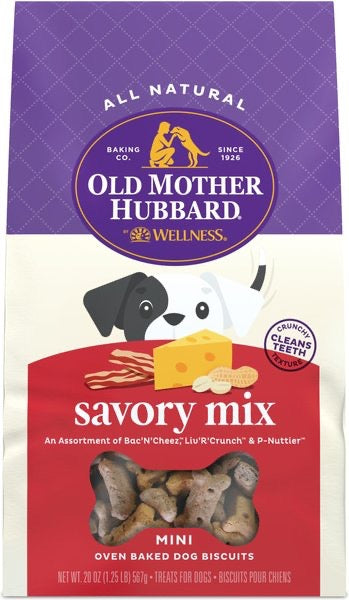 Mini Classic Savory Mix Dog Biscuits with Bacon & Cheddar Cheese