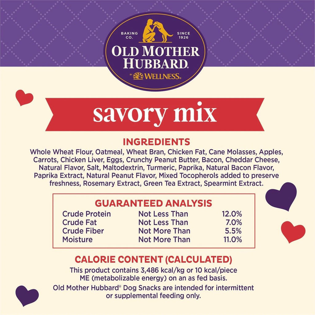 Mini Classic Savory Mix Dog Biscuits with Bacon & Cheddar Cheese