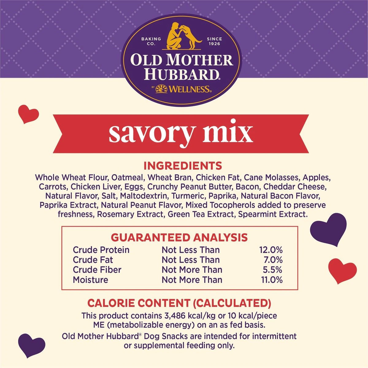 Mini Classic Savory Mix Dog Biscuits with Bacon & Cheddar Cheese