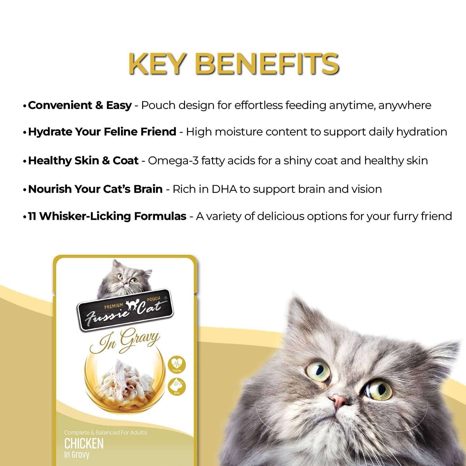 Fussie Cat Premium Chicken Meat Pouch for Adult Cats