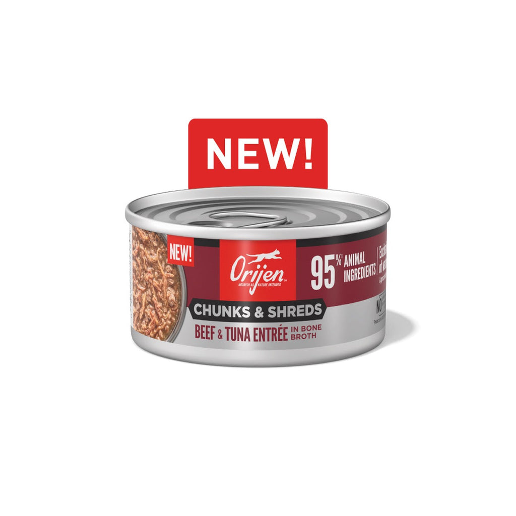 ORIJEN Chunks & Shreds Beef & Tuna Wet Cat Food