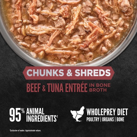 ORIJEN Chunks & Shreds Beef & Tuna Wet Cat Food