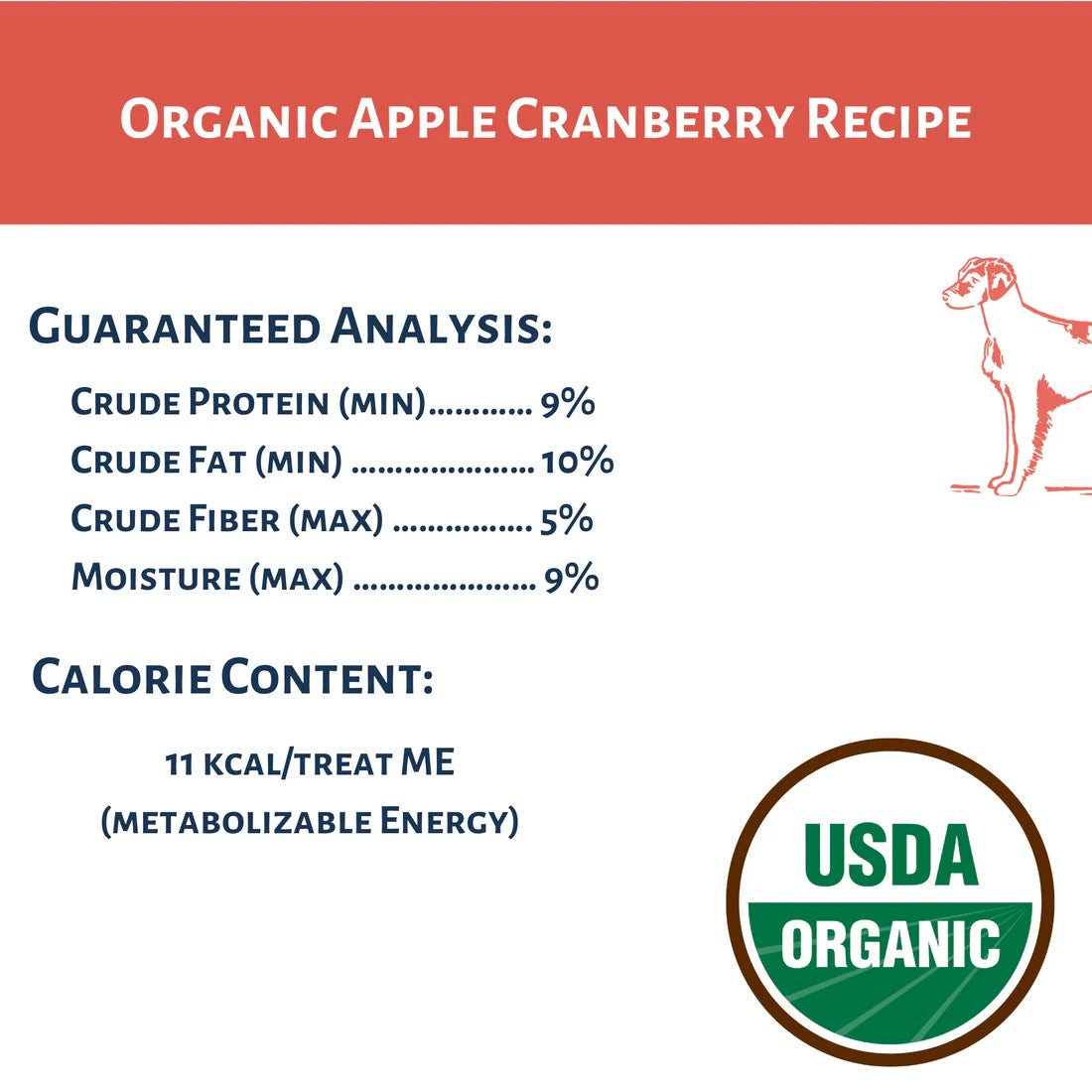 Organic Apple Cranberry Dog Treats with Oat Flour