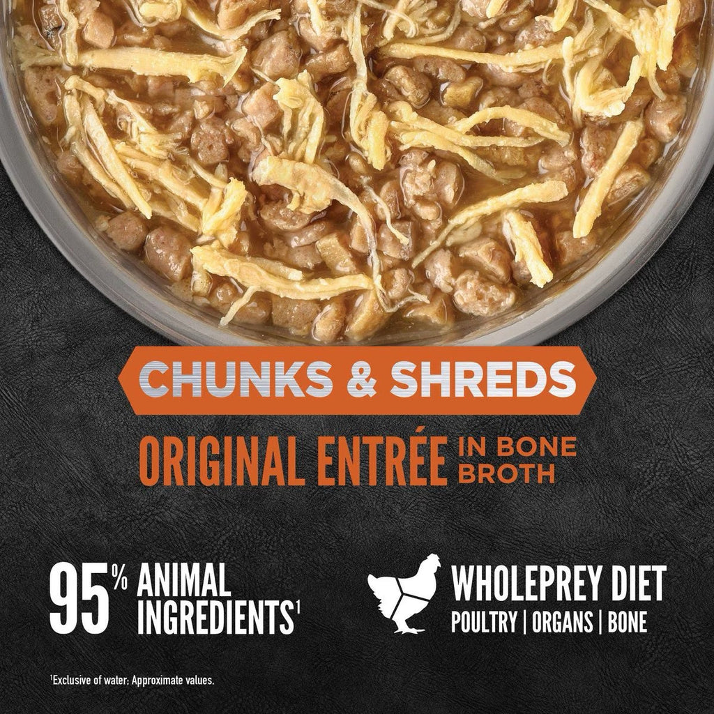 ORIJEN Chunks & Shreds Original Entrée in Bone Broth for Adult Cats
