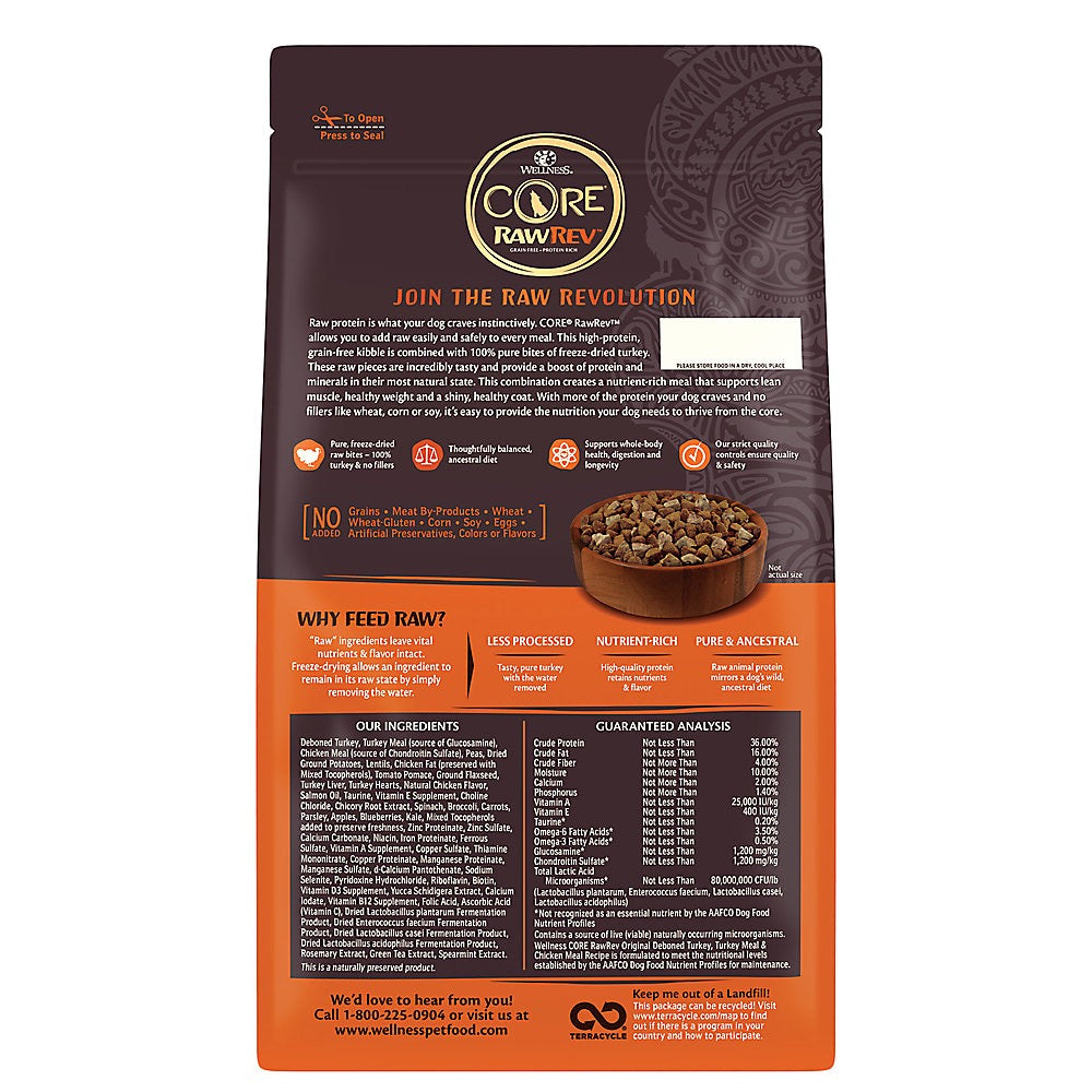 High-Protein Grain-Free Dog Food with Raw Turkey & Vegetables