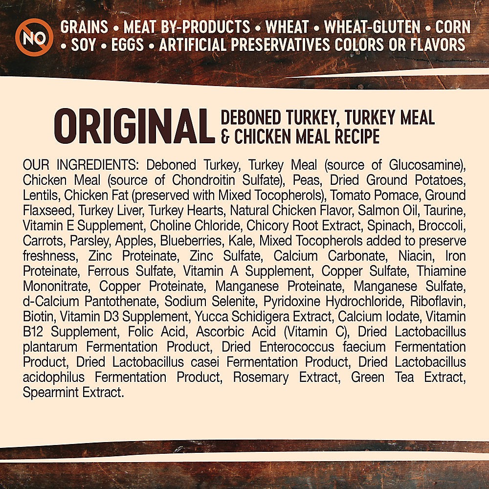 High-Protein Grain-Free Dog Food with Raw Turkey & Vegetables