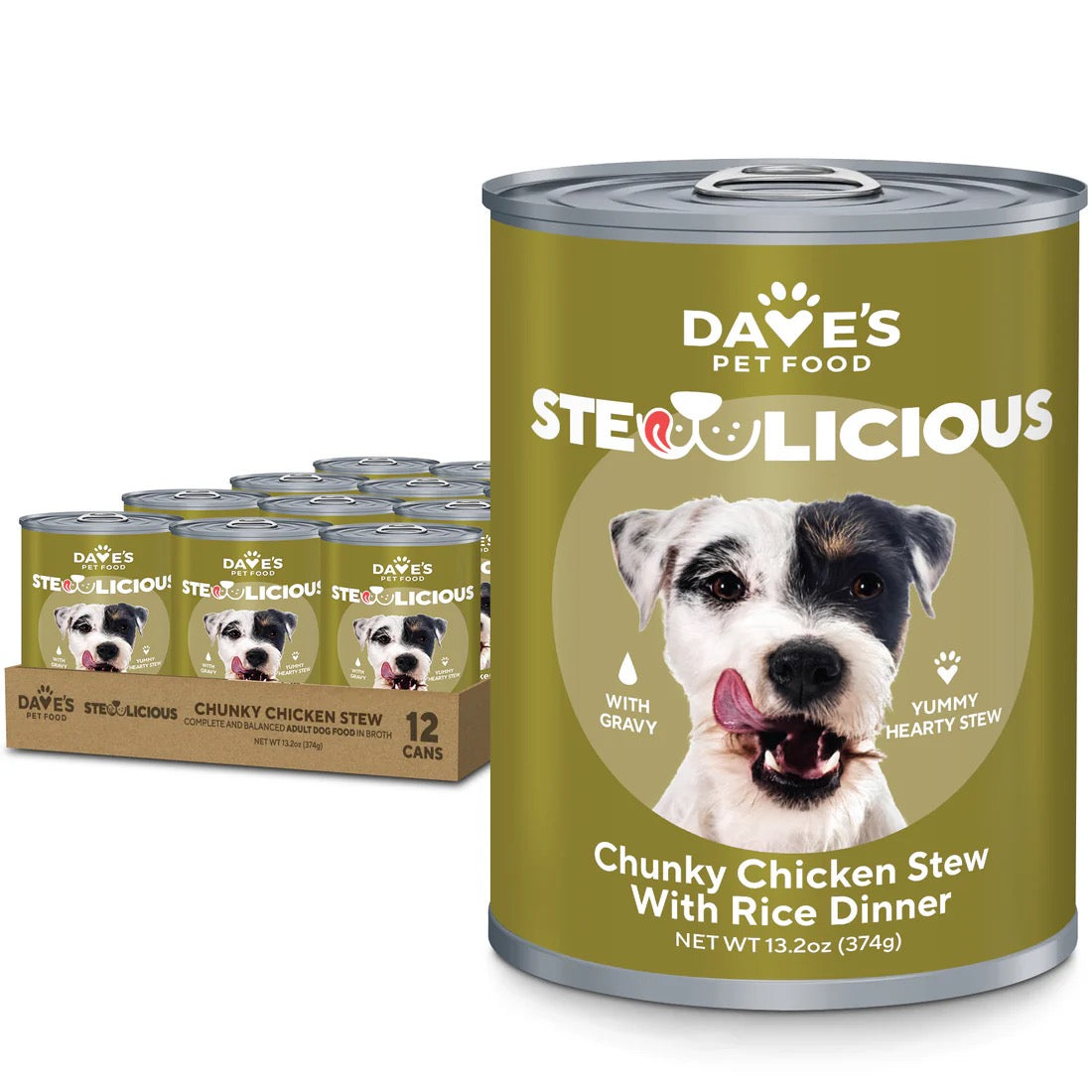Chicken, Rice & Vegetable Wet Dog Food with Gravy