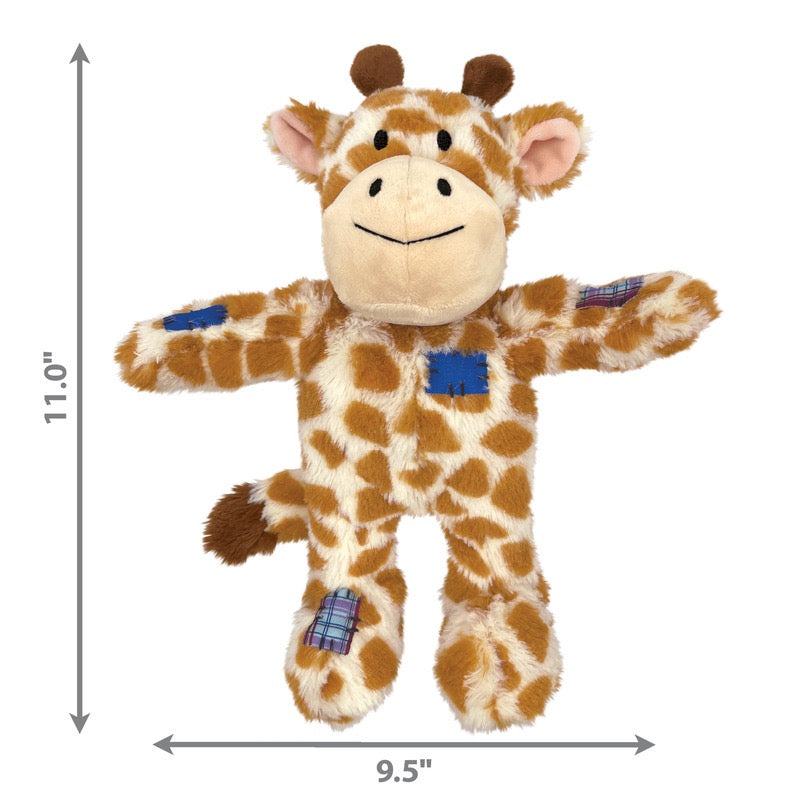 KONG Wild Knots Giraffe Plush Dog Toy with Rope Skeleton
