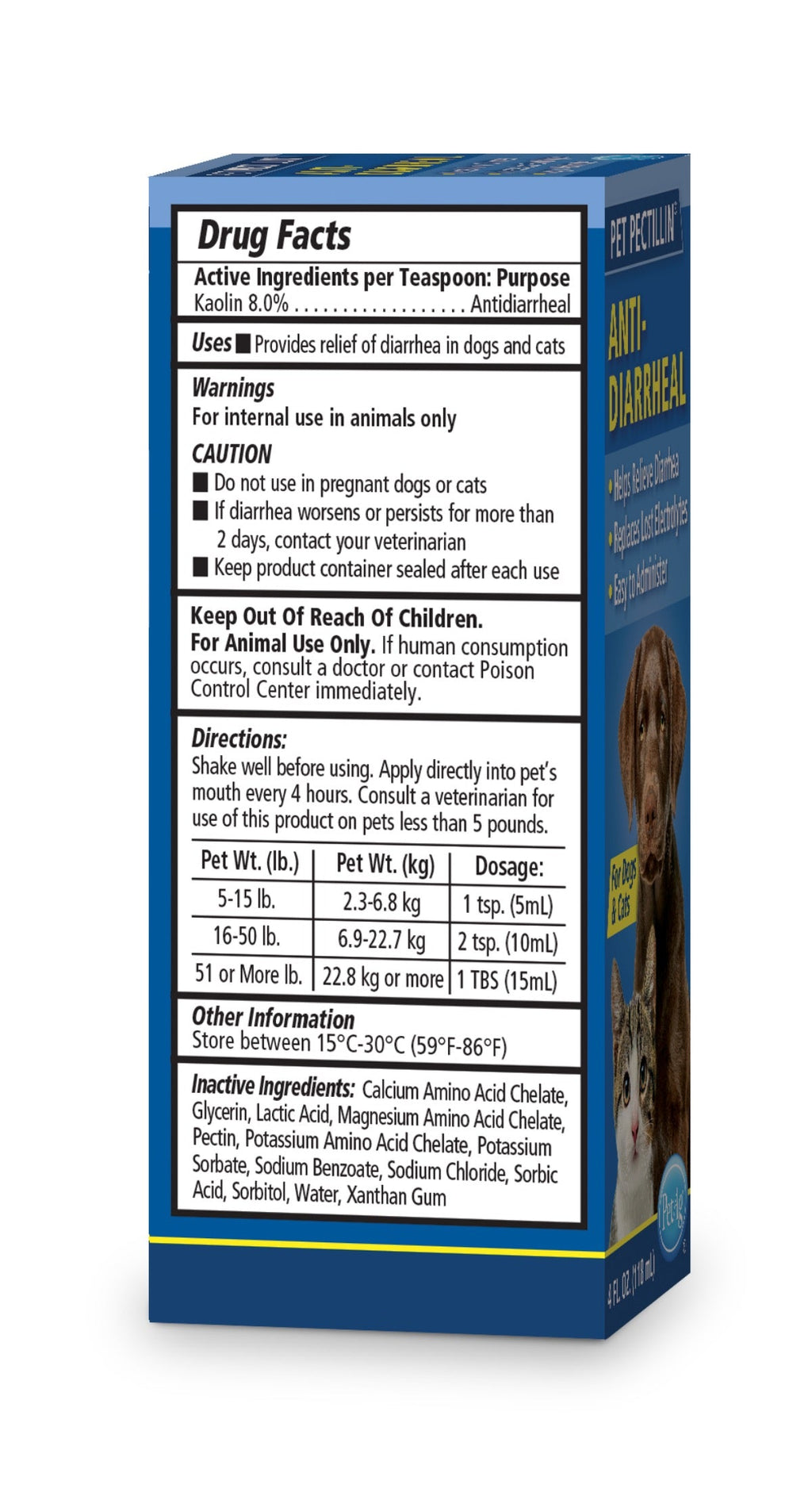 Anti-Diarrheal for Dogs and Cats with Electrolytes, Vanilla Flavor