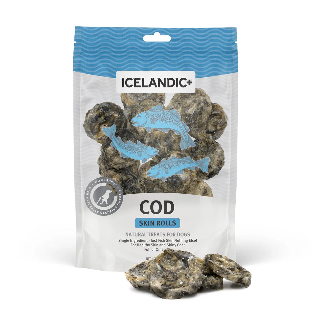 Icelandic Cod Fish Skin Rolls Dog Treats