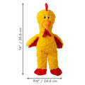 Plush Chicken Dog Toy with Knotted Rope Skeleton and Squeakers