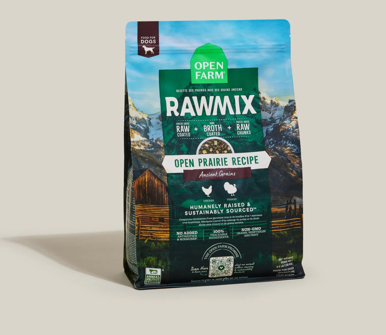 Chicken & Turkey Freeze-Dried Raw Dog Food with Ancient Grains