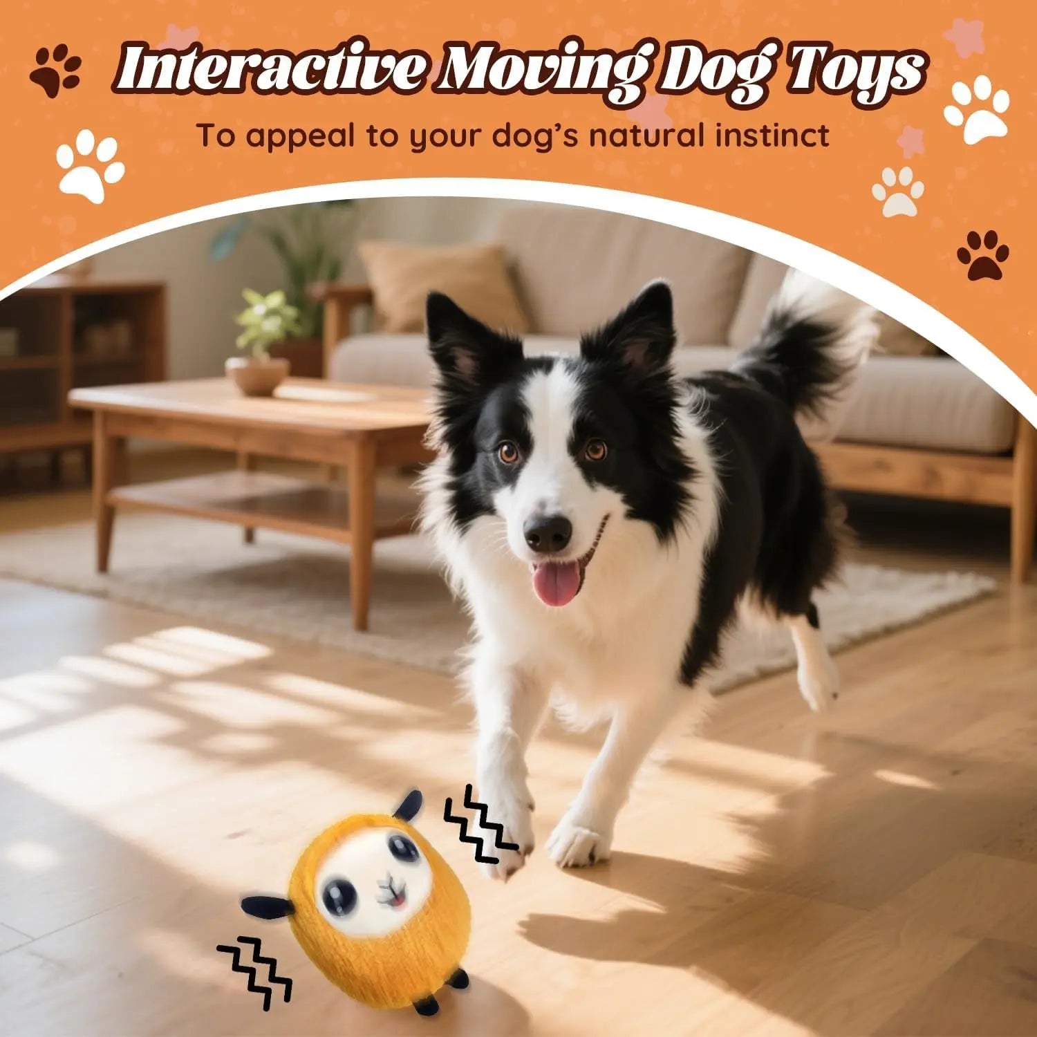 Interactive Moving Dog Ball – Rechargeable Plush Toy