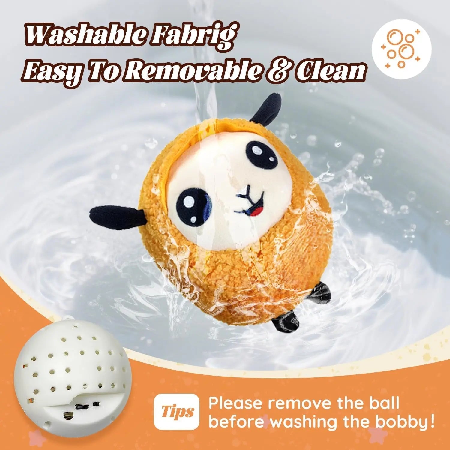 Interactive Moving Dog Ball – Rechargeable Plush Toy