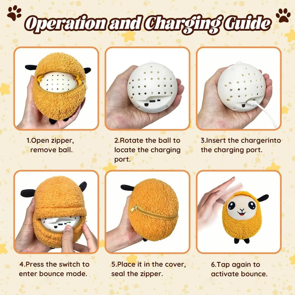 Interactive Moving Dog Ball – Rechargeable Plush Toy