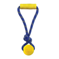 KONG Jaxx Brights Tug Ball Dog Toy with Rope Handle