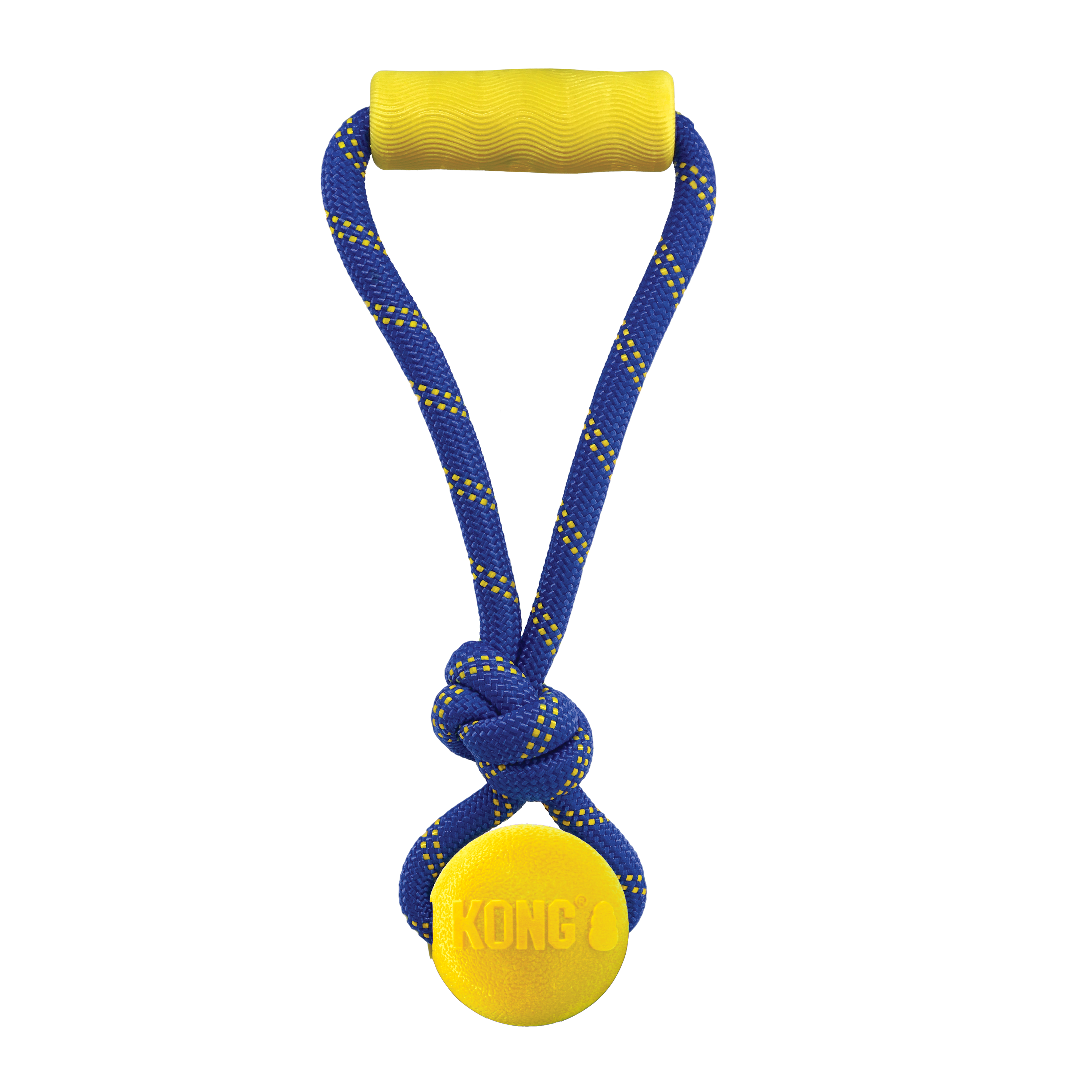 KONG Jaxx Brights Tug Ball Dog Toy with Rope Handle