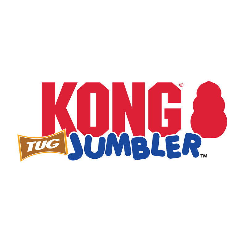 KONG Jumbler Tug Bone Dog Toy with Squeaker and Handles