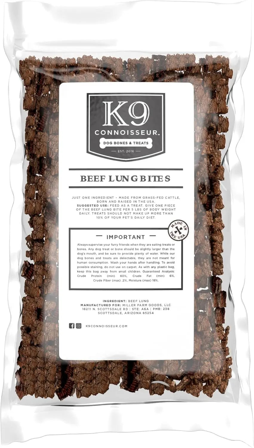 Beef Lung Dog Training Treats – All-Natural, Grain-Free