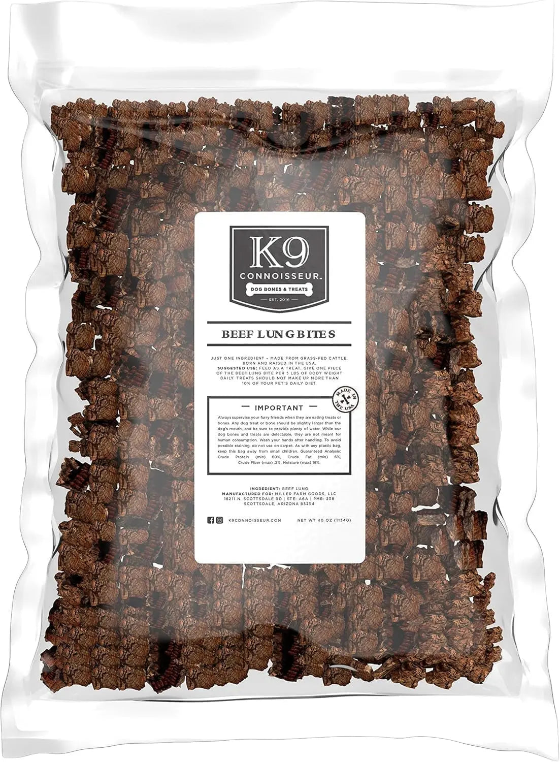 Beef Lung Dog Training Treats – All-Natural, Grain-Free