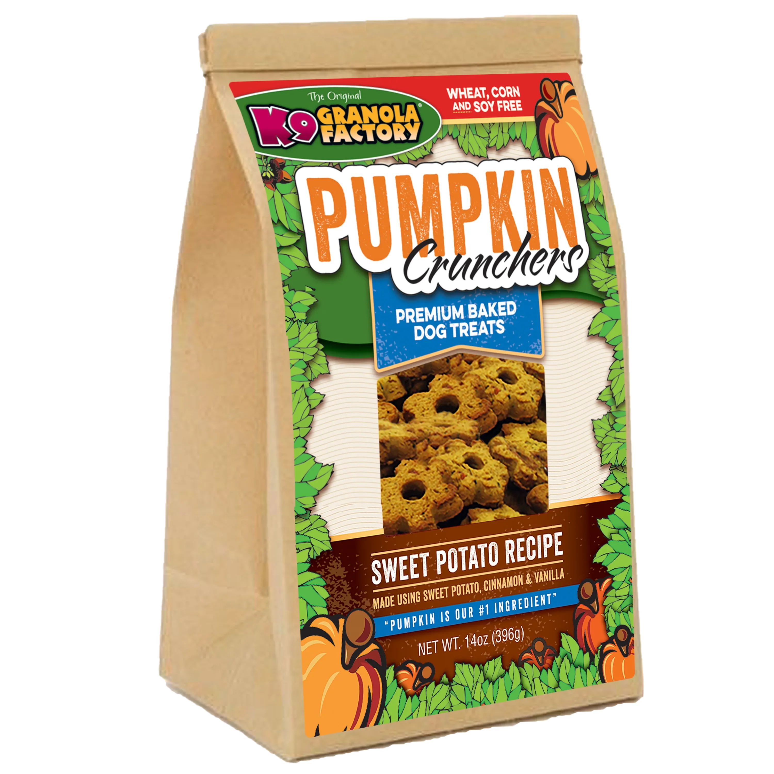 Crunchers Pumpkin Dog Treats – Plant-Based, Crunchy Snack