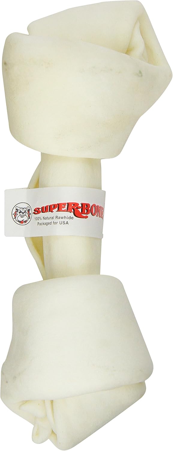 Natural Rawhide Dog Chew Bone – Knotted Beefhide from Free-Range Cows